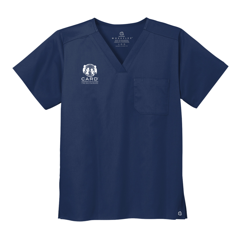 Wink® Unisex WorkFlex Chest Pocket V-NeckTop