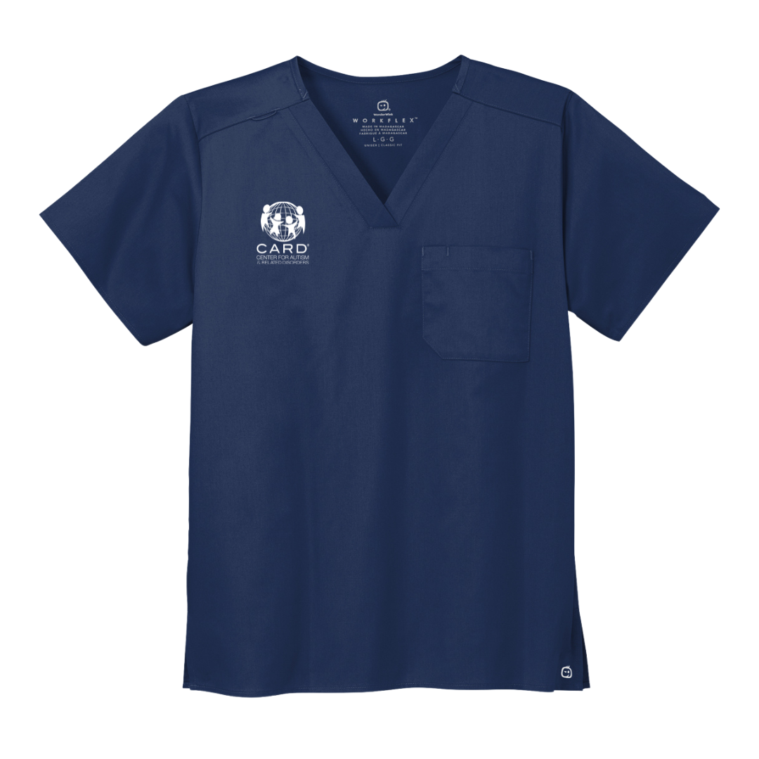 Wink® Unisex WorkFlex Chest Pocket V-NeckTop